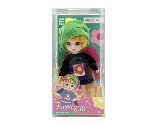 Лялька шарнірна для дівчаток Funny EBO DH2368B(Green) 15 см