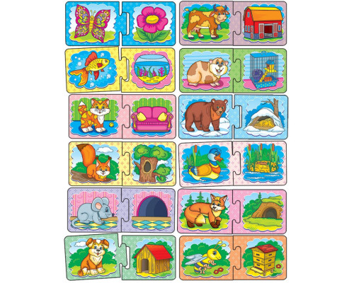 Детская развивающая игра "Кто где живет?" 86027 на укр. языке