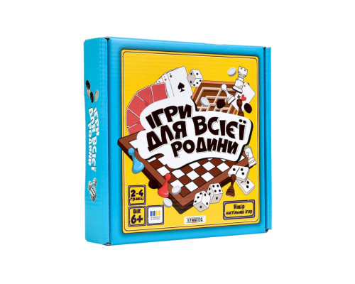 Набор настольных игр "Игры для всей семьи" 30688/1, 4 игры