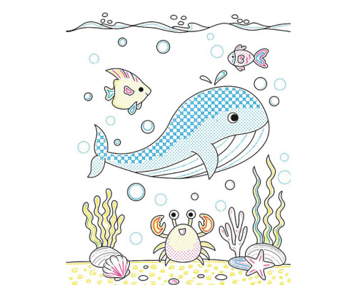 Детская водная раскраска "Кисточка и вода: Морские чудеса" 2048004, 16 страниц