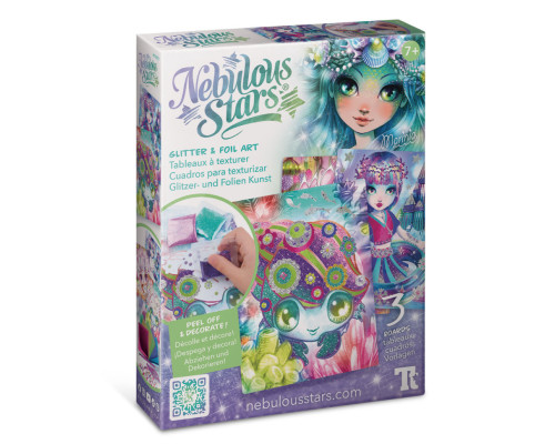 Набір для творчості Зоряні блискітки та фольга Nebulous Stars 11027, 3 шаблони для декорування