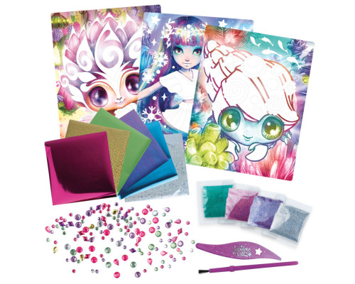 Набір для творчості Зоряні блискітки та фольга Nebulous Stars 11027, 3 шаблони для декорування