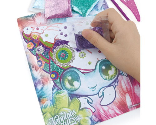 Набір для творчості Зоряні блискітки та фольга Nebulous Stars 11027, 3 шаблони для декорування