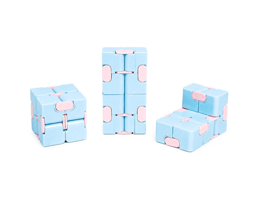 Антистресс кубик-трансформер Infinity Cube IGR133(Blue) пастельные цвета