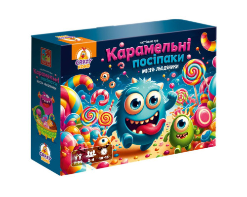 Настільна гра-бродилка "Карамельні посіпаки" VT8055-45, 4 фігурки монстриків