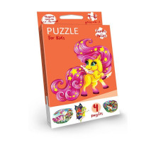 Детские развивающие пазлы "Puzzle For Kids" PFK-05-12, 2 картинки Единорог