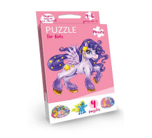 Детские развивающие пазлы "Puzzle For Kids" PFK-05-12, 2 картинки Единорожек