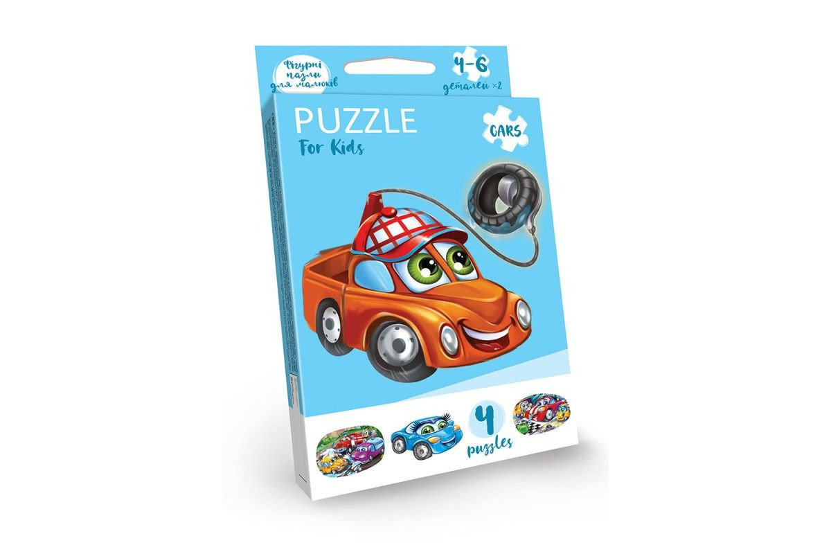 Дитячі розвиваючі пазли "Puzzle For Kids" PFK-05-12, 2 картинки  Машинка