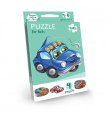 Дитячі розвиваючі пазли "Puzzle For Kids" PFK-05-12, 2 картинки  Машинка синя