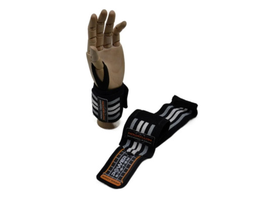 Кистевые бинты Wrist Wraps Power System PS-3500_Grey-Black