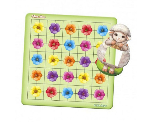 Деревянный пазл-сортер "Овечка на лужайке" Ubumblebees (ПСФ096) PSF096, 20 карт