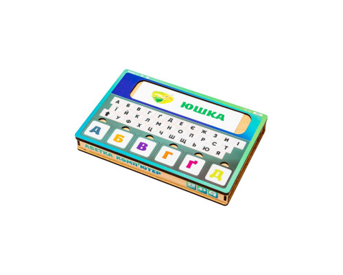 Деревянная игрушка-сортер "Азбука компьютер" Puz-73913, 32 карточки