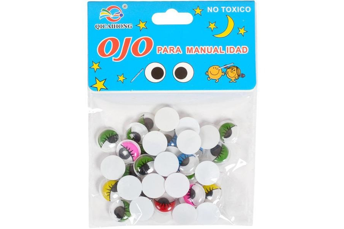 Творчий набір для аплікацій "Очі" 106553 кольорові, розмір 1,2 см Творчий набір для аплікацій "Очі" 106553 кольорові, розмір 1,2 см