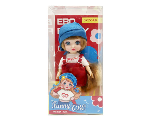 Лялька шарнірна для дівчаток Funny EBO DH2368B(Blue) 15 см