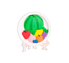 Набір для гіпсової розмальовки "Фрукти" YG0230-9 з підставкою, 11 см