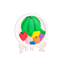 Набор для гипсовой раскраски "Фрукты" YG0230-9 с подставкой, 11 см