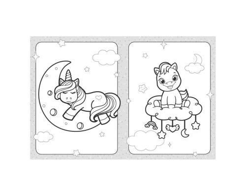 Розмальовка дитяча Світ поні, лам та однорогів КЕНГУРУ 1489001 для найменших