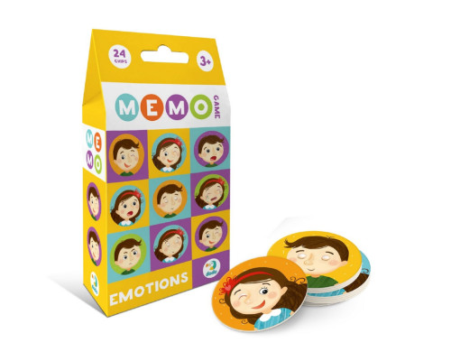 Настільна гра-мемо "Емоції" 301240, 24 фішки із зображенням