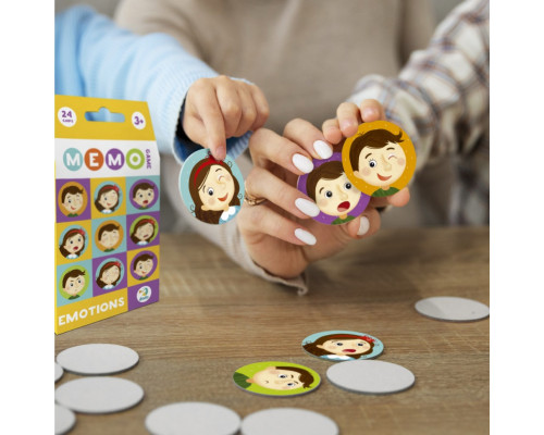 Настільна гра-мемо "Емоції" 301240, 24 фішки із зображенням