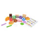 Детская игрушка "Шнуровка: Сладости" M10D 12 продуктов, 2 веревки, 6 карт
