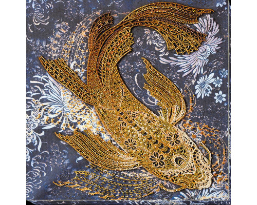 Набір для вишивання бісером "Грошова рибка" AB-823 на натуральному полотні