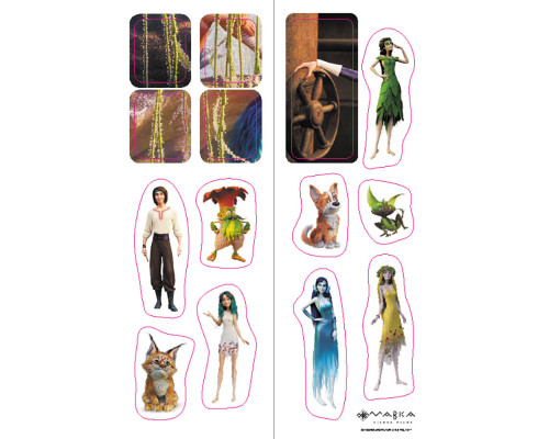 Розвиваючий зошит з наклейками "Мавка Пограємося з Мешканцями Лісу" 1423013 з плакатом