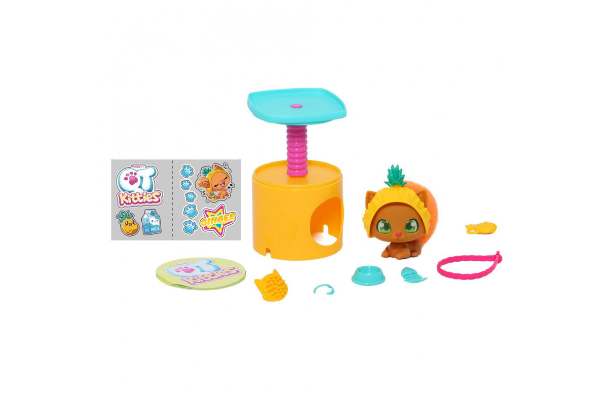 Детский игровой набор "Котенок Джинджер" QT Kitties 450001-5 фигурка, домик, аксессуары Детский игровой набор "Котенок Джинджер" QT Kitties 450001-5 фигурка, домик, аксессуары