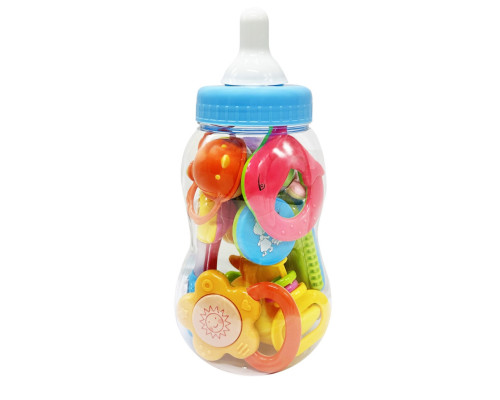 Детский набор погремушек "Бутылочка" 3838A-34, 23 см, 10 штук