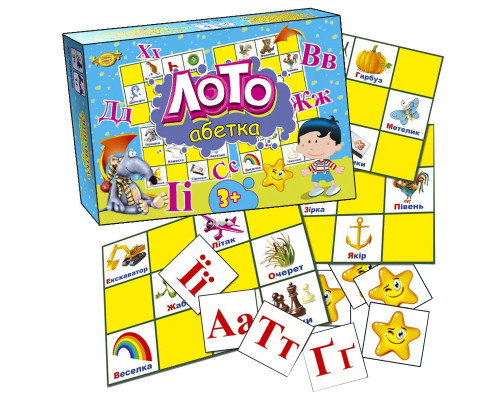Детская развивающая игра "Лото. Абетка" MKM0305 на укр. языке