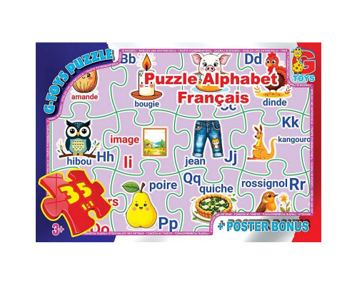 Дитячий пазл "Французька Абетка" ABC04 постер 35 елементів