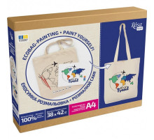 Набір для творчості екосумка-розмальовка "Lets go Travel" N0003655, 38х42 см