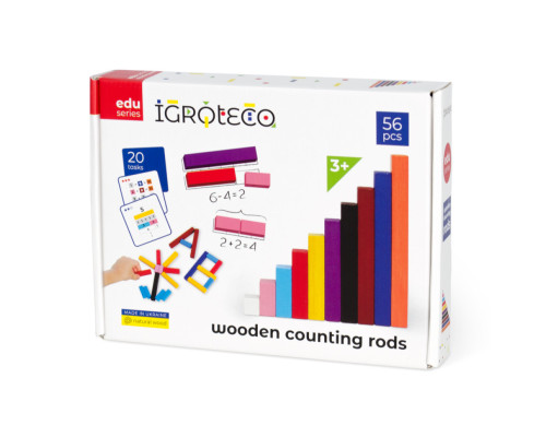 Навчальний набір "Палички для рахунку Кюїзенера" Igroteco 900385, 56 деталей