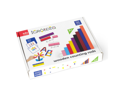 Навчальний набір "Палички для рахунку Кюїзенера" Igroteco 900385, 56 деталей