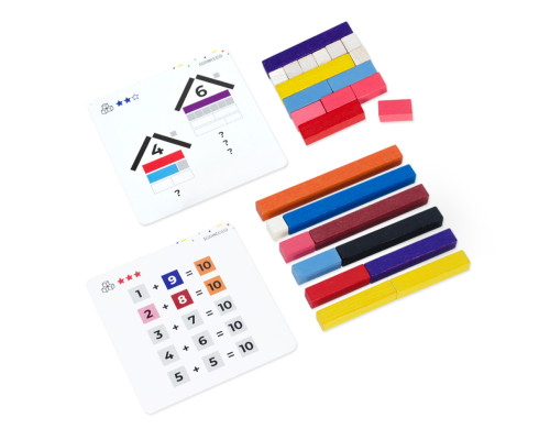 Навчальний набір "Палички для рахунку Кюїзенера" Igroteco 900385, 56 деталей