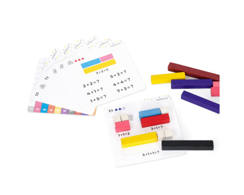 Навчальний набір "Палички для рахунку Кюїзенера" Igroteco 900385, 56 деталей