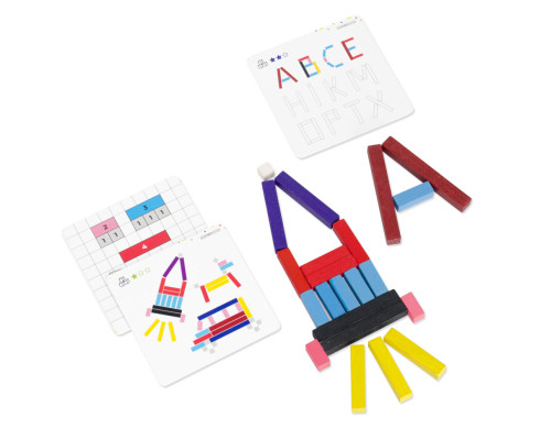 Навчальний набір "Палички для рахунку Кюїзенера" Igroteco 900385, 56 деталей