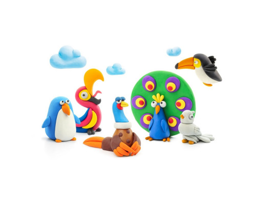 Меганабір пластиліну "Птахи" ЛІПАКА 15013-UA01 самостійно твердне