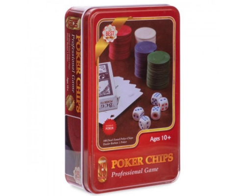 Настільна гра Покер J02070 в металевій коробці