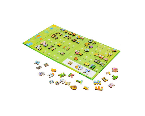 Развивающий детский "Алфавит на липучках" Puz-26919, 66 букв