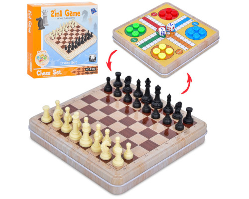 Шахи магнітні 2 в 1 F382 з грою Лудо