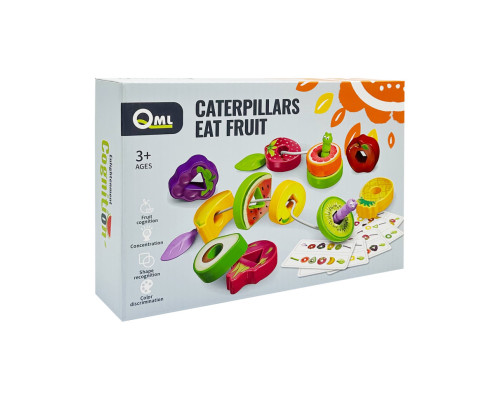 Детская игрушка "Шнуровка: Фрукты" M10C 12 продуктов, 2 веревки, 6 карт