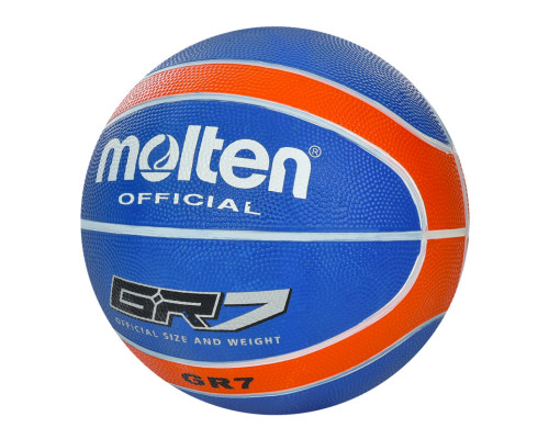 М'яч баскетбольний MS 3456(Blue) діаметр 25,3 см, розмір 7, гума, 540-560 г, 12 панелей