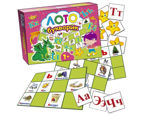 Детская развивающая игра "Лото. Букварик" MKM0306 на рус. языке