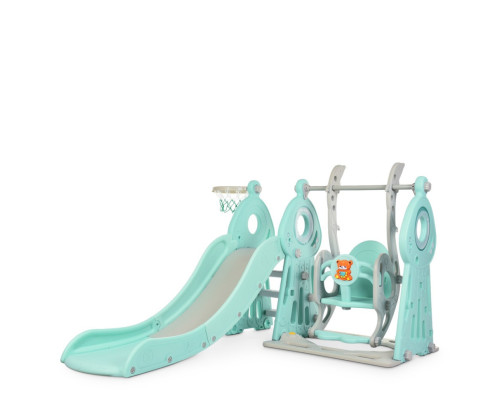 Дитяча гірка-гойдалка Bambi WM19011-5 з баскетбольним кільцем