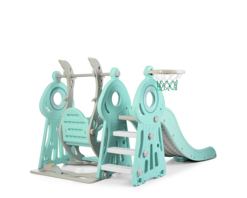Дитяча гірка-гойдалка Bambi WM19011-5 з баскетбольним кільцем