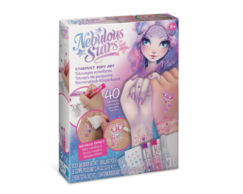Набір для творчості Боді-арт: Зіркове сяйво Nebulous Stars 11012, 40 татуювань