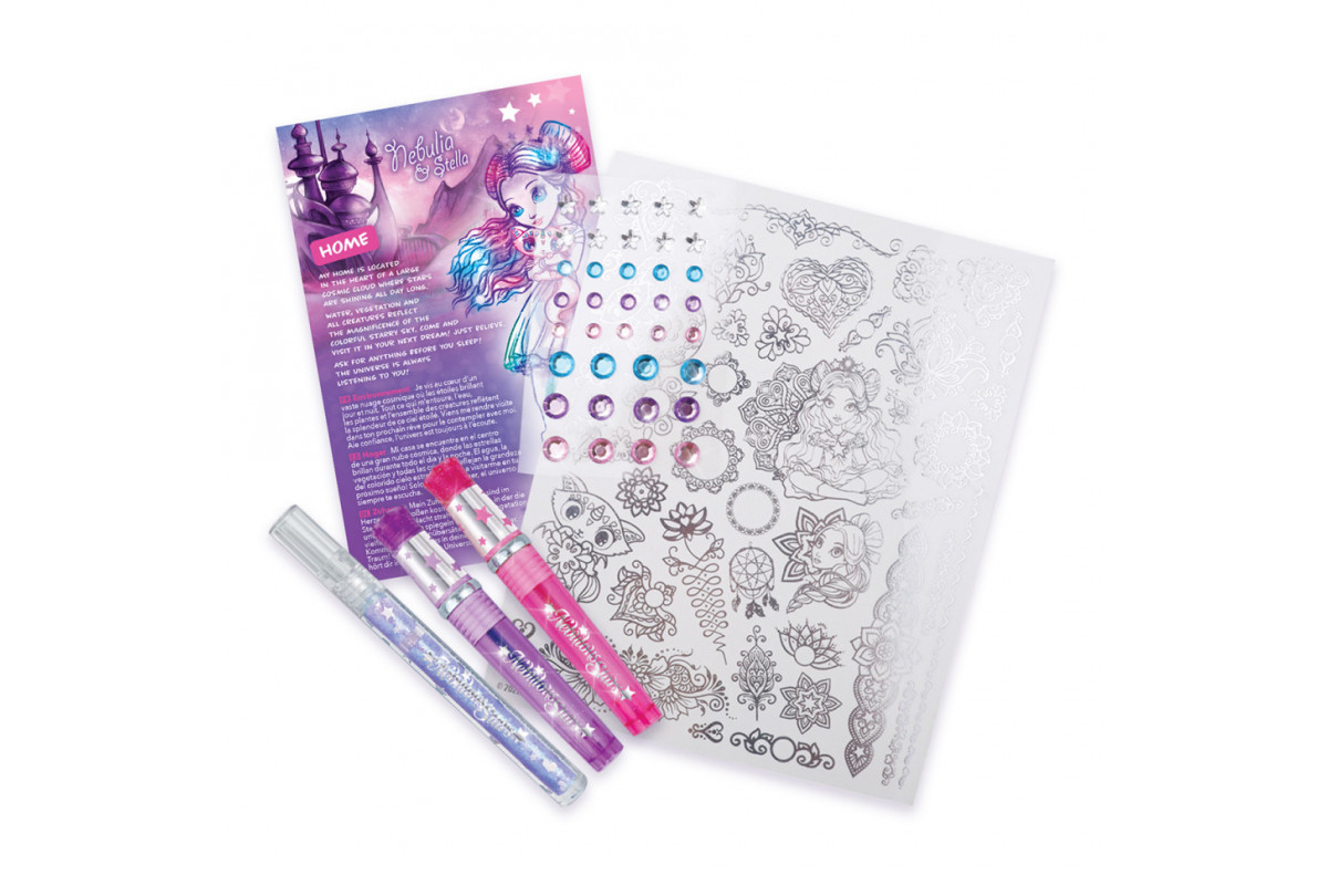 Набір для творчості Боді-арт: Зіркове сяйво Nebulous Stars 11012, 40 татуювань