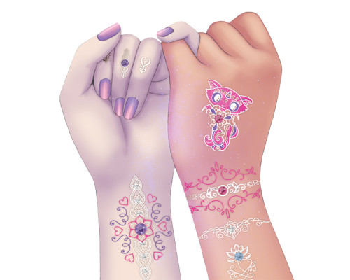 Набір для творчості Боді-арт: Зіркове сяйво Nebulous Stars 11012, 40 татуювань