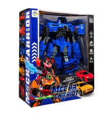 Дитяча іграшка Трансформер HY-3344(Blue) робот 18 см+машина