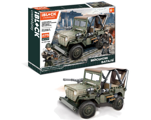 Дитячий конструктор Військові баталії IBLOCK PL-921-356, 475 деталей, 2 фігурки у комплекті, в коробці
